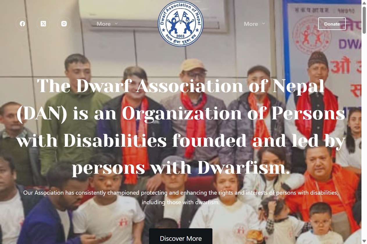 Nepal Dwarf Association website thumbnail